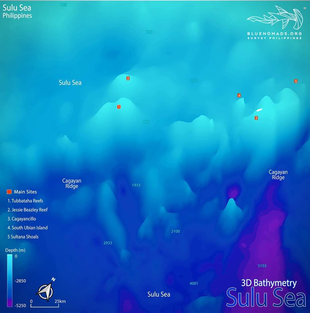 Sulu Sea Underwater map